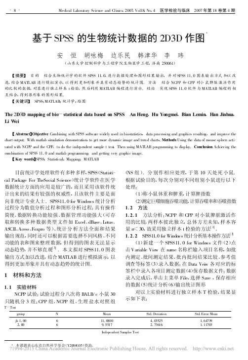 基于SPSS的生物统计数据的2D3D作图_安恒