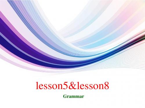 新概念第一册lesson5 &8 语法