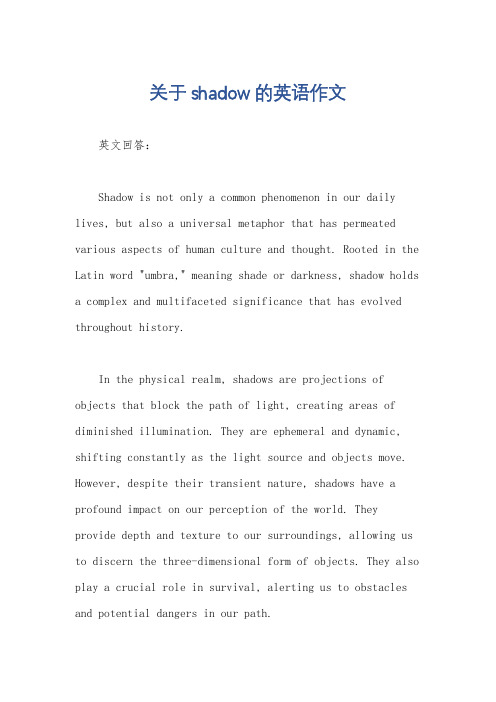 关于shadow的英语作文