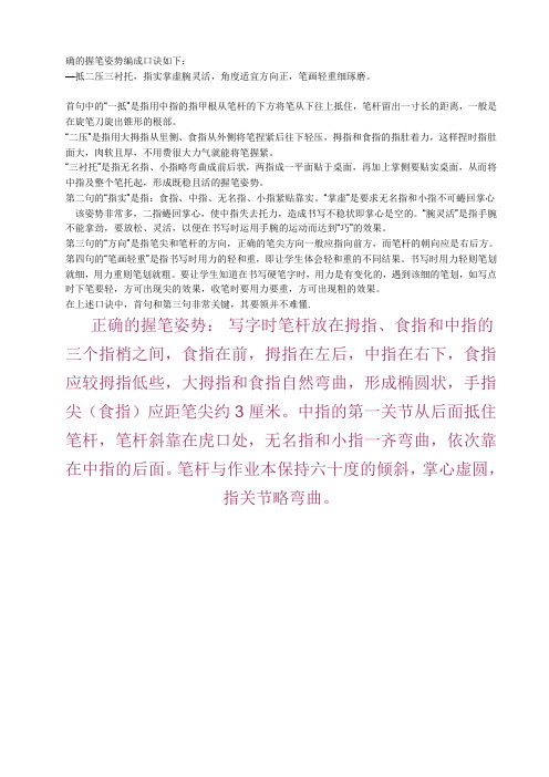 握笔姿势