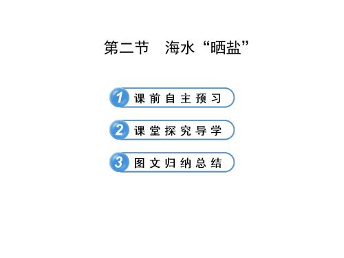 鲁教版九年级下册化学 8.2海水“晒盐”(44张ppt)