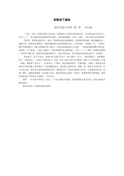四(5)--在阳光下成长