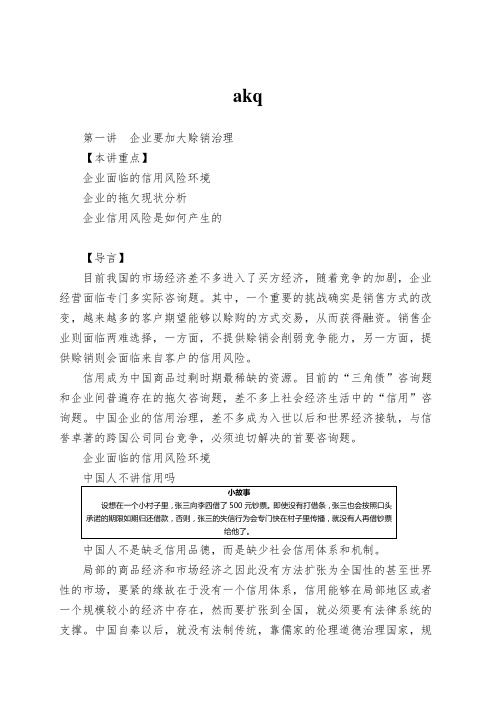 akq.赊销与风险控制ajr