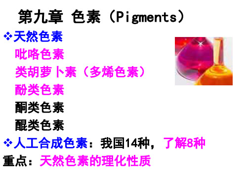 暨南大学食品化学本科课件 第九章 色素