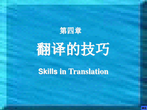 69翻译的技巧方法总结PPT课件