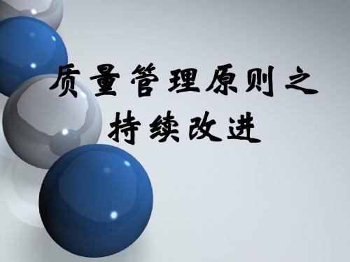 持续改进