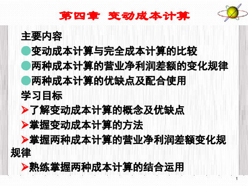 变动成本计算概述