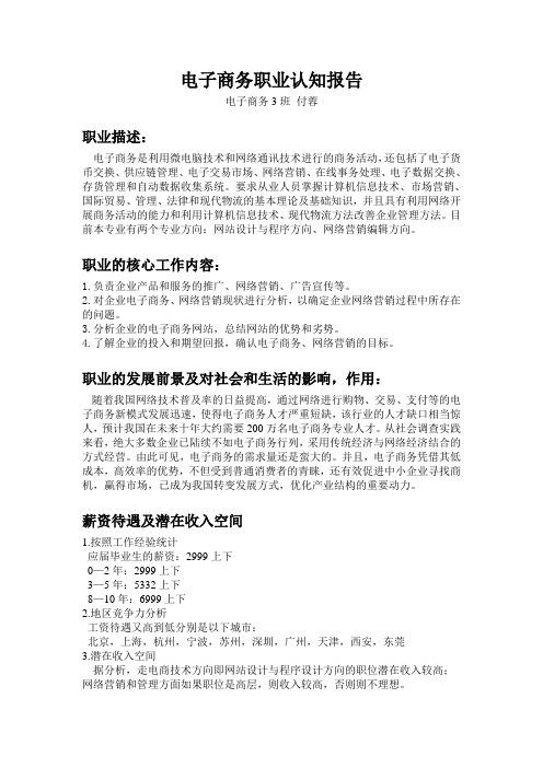 电子商务职业认知报告.doc
