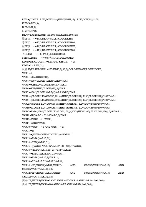 通达信指标——反转(副图)