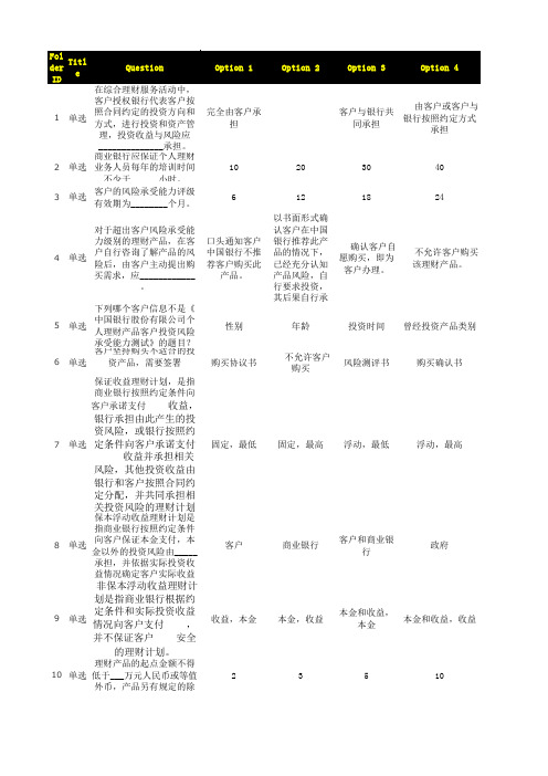 (新(新)(新)理财考试题库汇总2013年