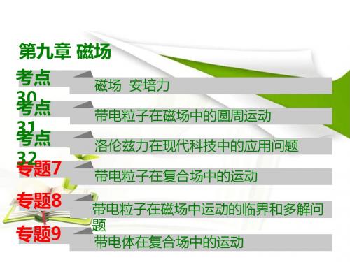 2017新版《600分考点 700分考法》高考物理一轮专题复习课件：A版-第九章 磁场(32张PPT)