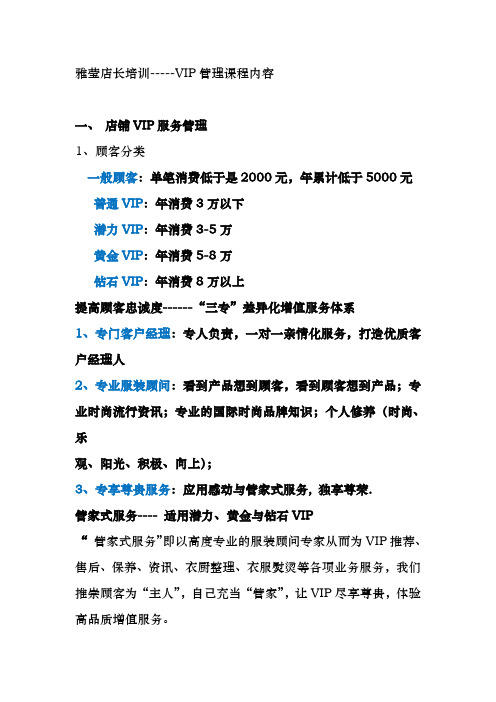 雅莹店长VIP培训资料