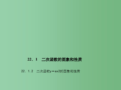 九年级数学上册 22.1.2 二次函数y=ax2的图象和性质习题课件 (新版)新人教版