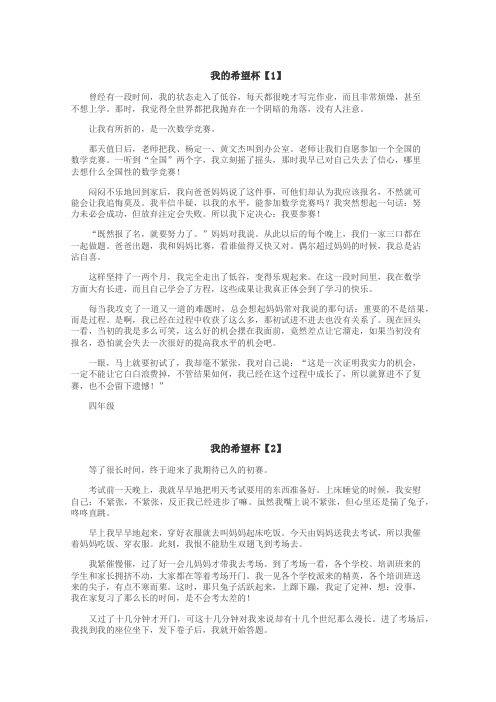 我的希望杯作文
