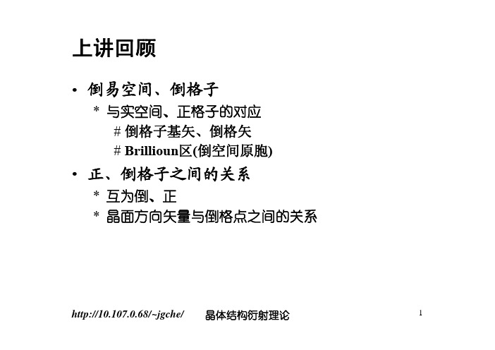 复旦固体物理讲义-12晶体结构衍射理论
