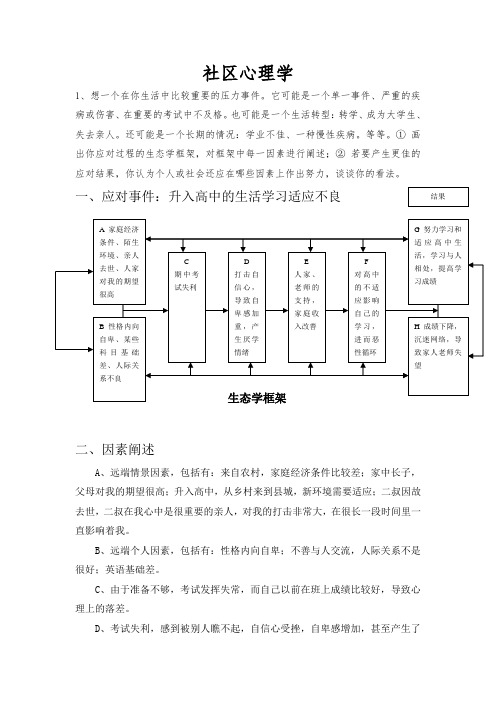 社区心理学作业