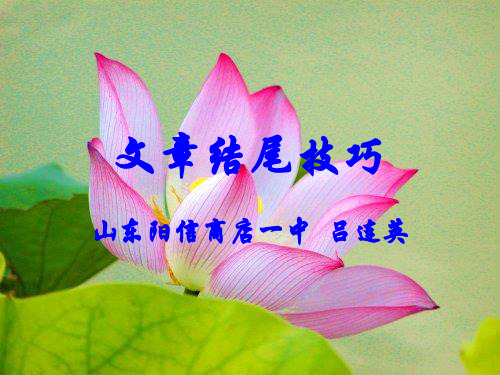 中考作文指导：文章结尾技巧ppt