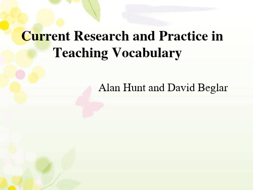 vocabulary 词汇教学