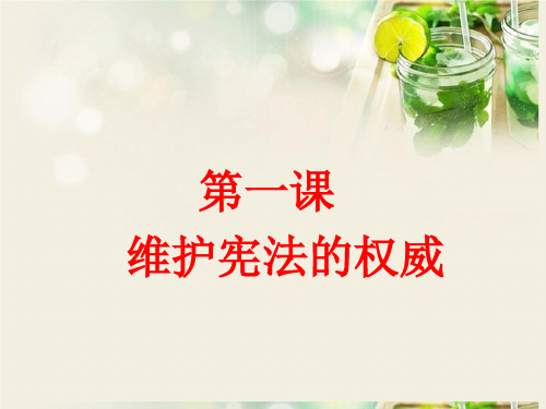 人教版道德与法治八年级下册第一课维护宪法的权威复习课件 (共29张PPT)