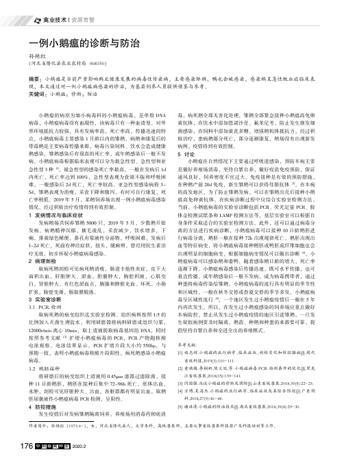 一例小鹅瘟的诊断与防治