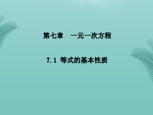 【全版】山东省新泰市龙廷镇中心学校七年级数学上册等式的基本性质课件(新版)青岛版推荐PPT