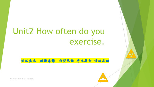 八年级上英语unit2 how often  do you exercise