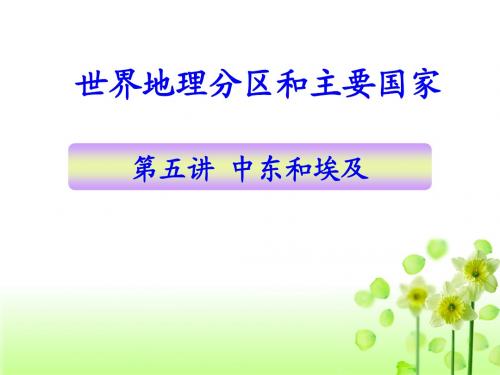 第五讲中东和埃及