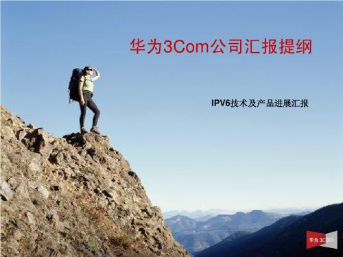 IPV6技术及产品进展汇报Huawei-3Com