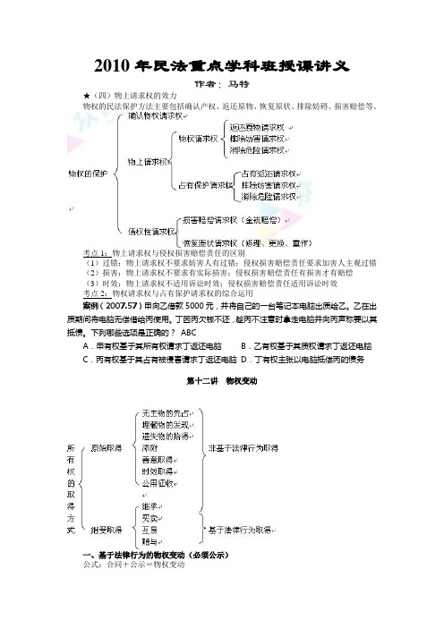 2010年民法重点学科班授课讲义-05