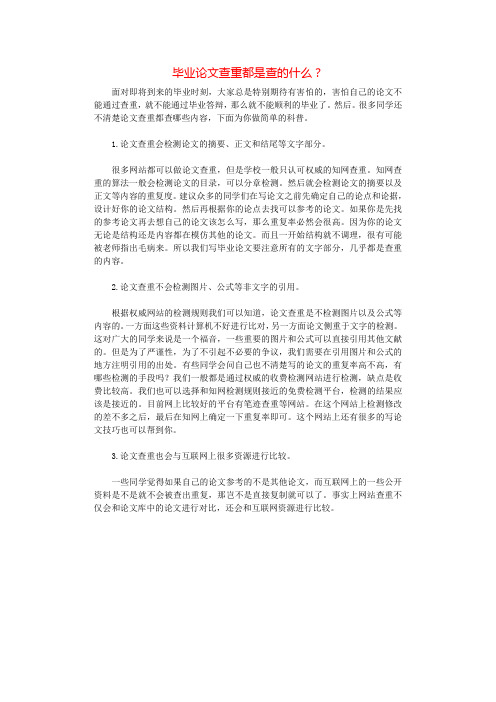 毕业论文查重都是查的什么？.docx