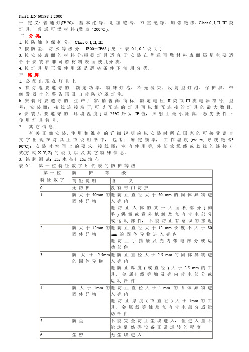 欧洲灯具安规标准