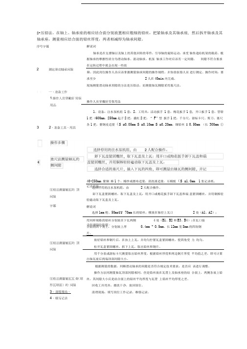 滑动轴承间隙
