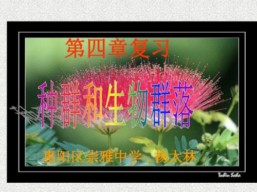 第4章种群与生物群落复习课件1