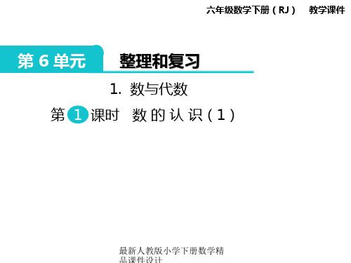 新版人教版六年级数学下册课件第6单元 整理和复习-1.数与代数 第1课时 数的认识(1)