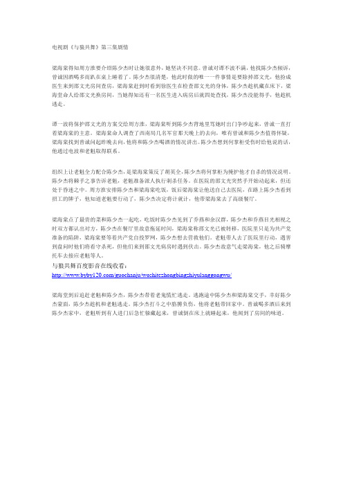 电视剧《与狼共舞》第3集剧情介绍