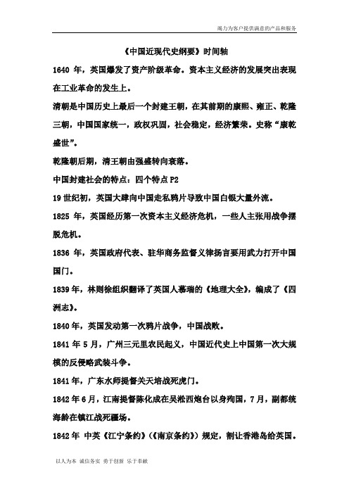 中国近代史时间轴