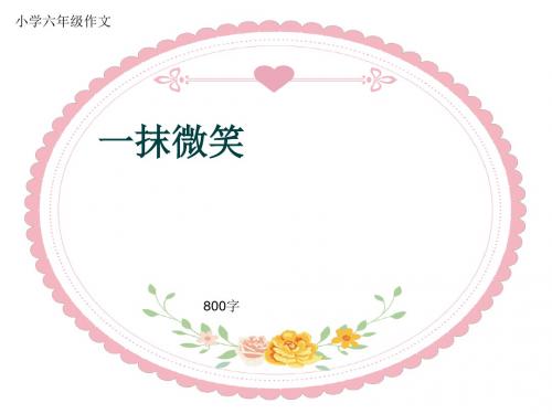小学六年级作文《一抹微笑》800字(共10页PPT)