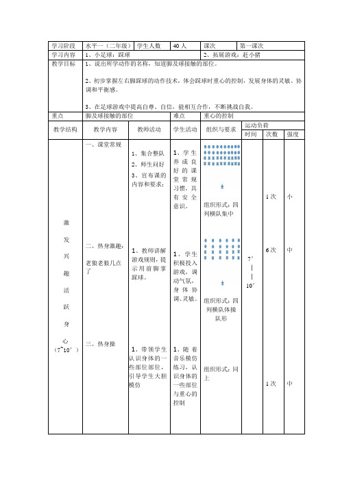 踩球教案