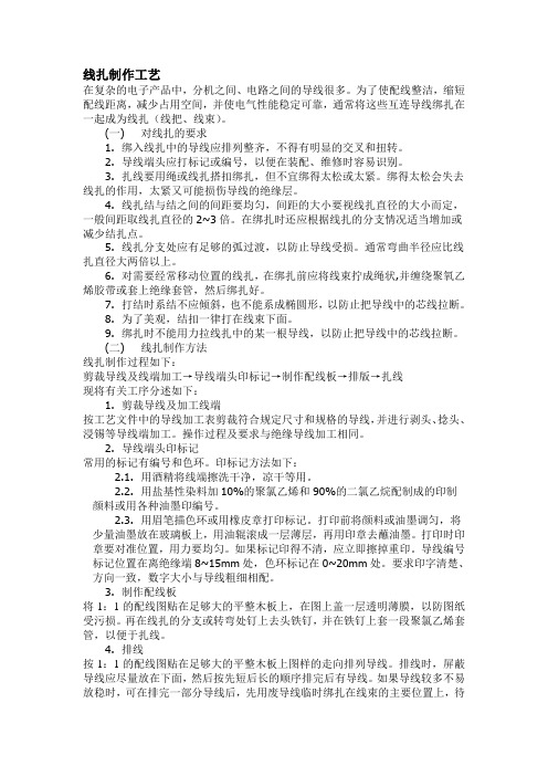 线扎制作工艺