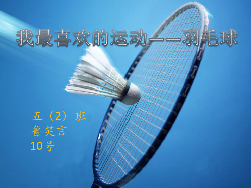 我最喜欢的运动羽毛球