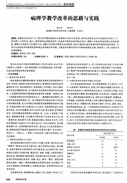 病理学教学改革的思路与实践