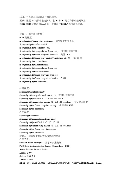 eigrp帧中继