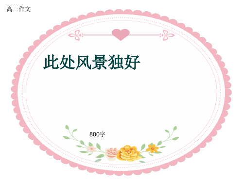 高三作文《此处风景独好》800字(共11页PPT)