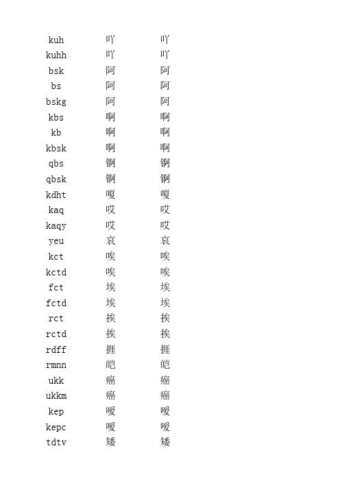 五笔字典