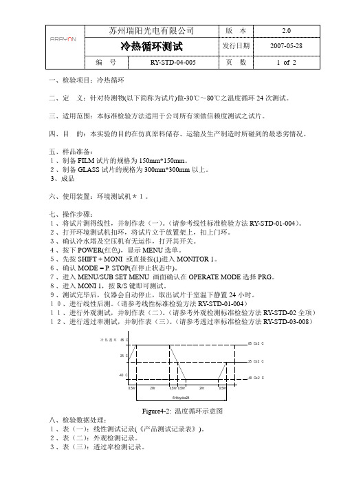 冷热循环测试