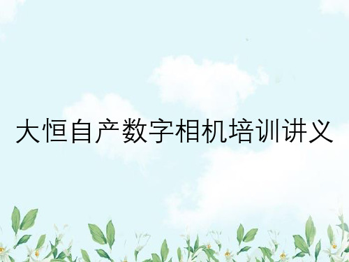 大恒自产数字相机培训讲义