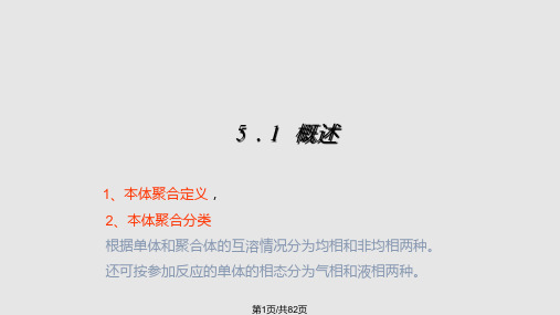 本体聚合生产工艺PPT课件