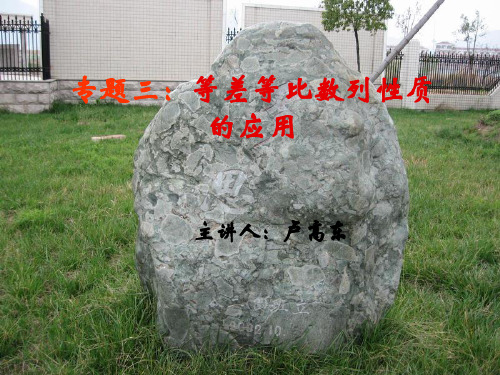 高中数学《等差等比数列性质的应用》最新高考专题复习讲解PPT课件