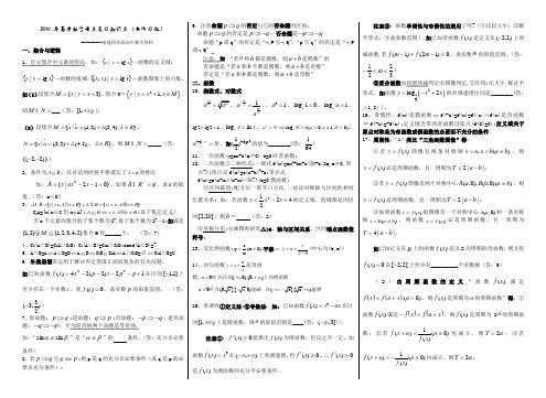 2010 年高考数学重点复习知识点(含练习题)