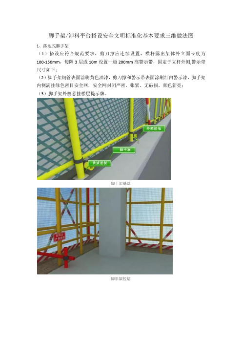 2018年-脚手架卸料平台搭设安全文明标准化基本要求